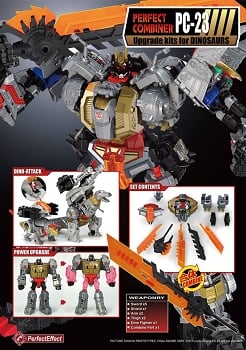 Perfect Effect PC-23 Perfect Combiner Upgrade Kit for POTP Dinobots (Reissue)