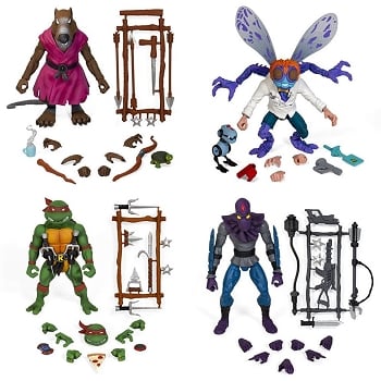 Super7 TMNT Ultimates SPLINTER, RAPHAEL, BAXTER, and FOOT SOLDIER Set