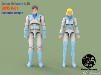 Warriors Workshop C-01 SCIENTIST COUPLE 1/30 Scale